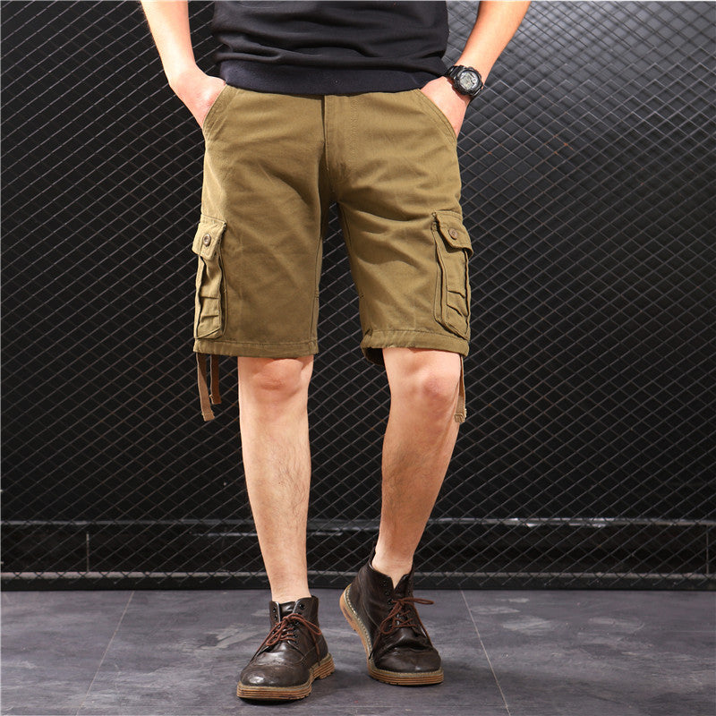 Men's Casual Loose Shorts with Multi-Pockets