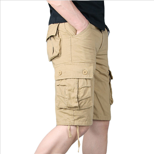 Men's Casual Loose Shorts with Multi-Pockets