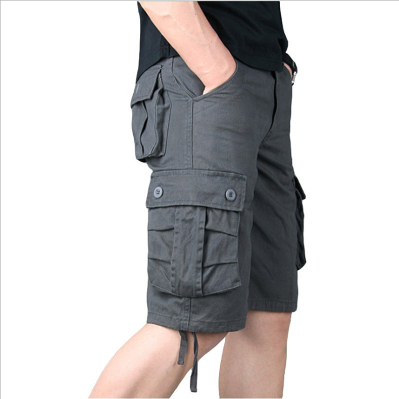 Men's Casual Loose Shorts with Multi-Pockets
