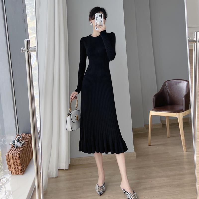 Korean-Style Fishtail Knitted Dress for Women