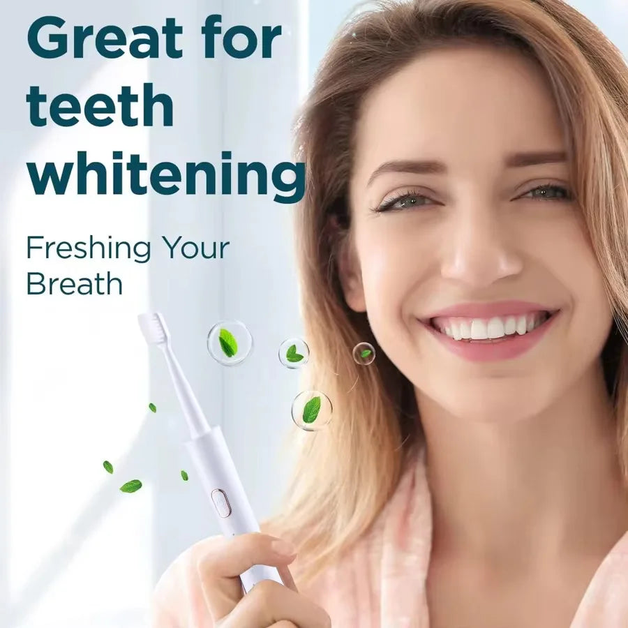 Electric Toothbrush Soft Bristles 6 Speed Automatic for Adults & Kids Universal Smart Charging All Ages Compatible