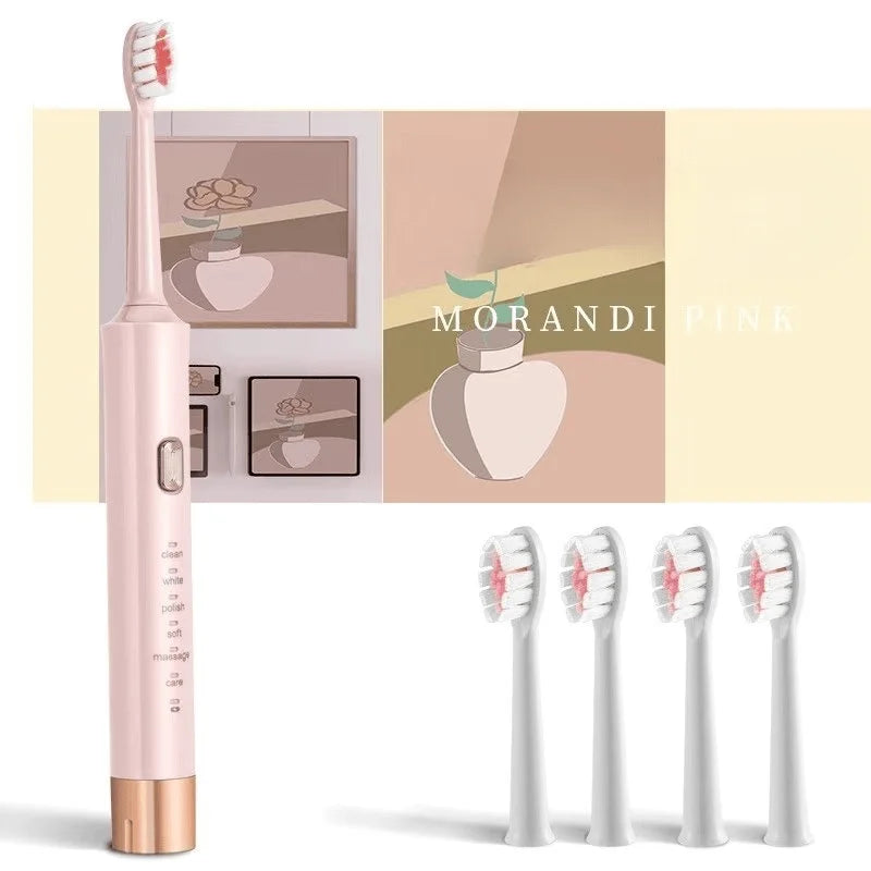 Electric Toothbrush Soft Bristles 6 Speed Automatic for Adults & Kids Universal Smart Charging All Ages Compatible