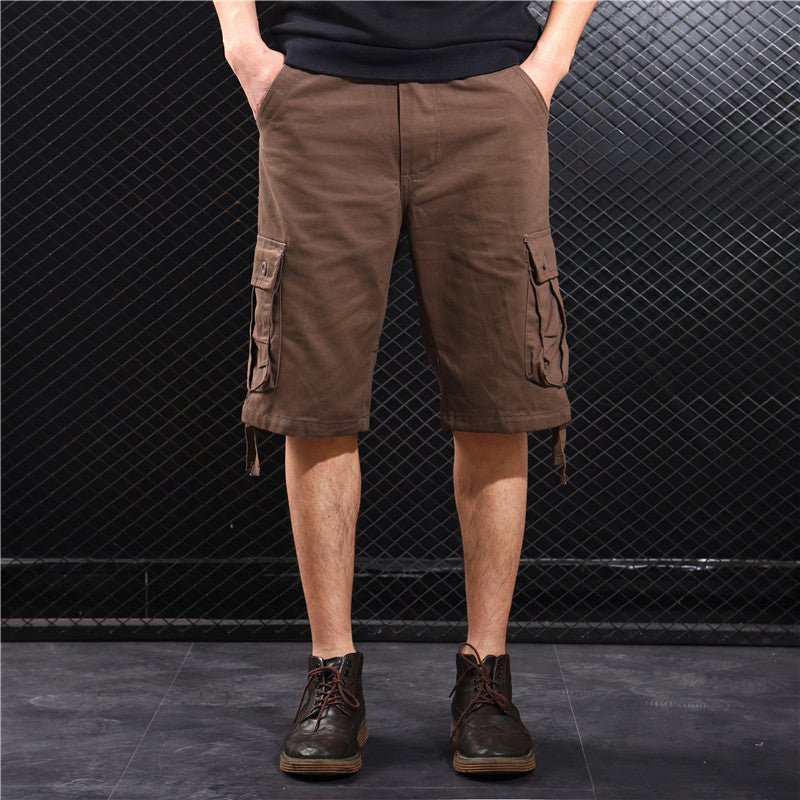 Men's Casual Loose Shorts with Multi-Pockets